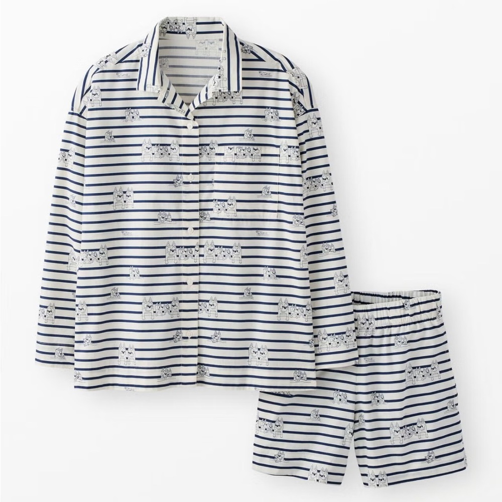 *Hanna Andersson Navy and White Striped Pajama Set